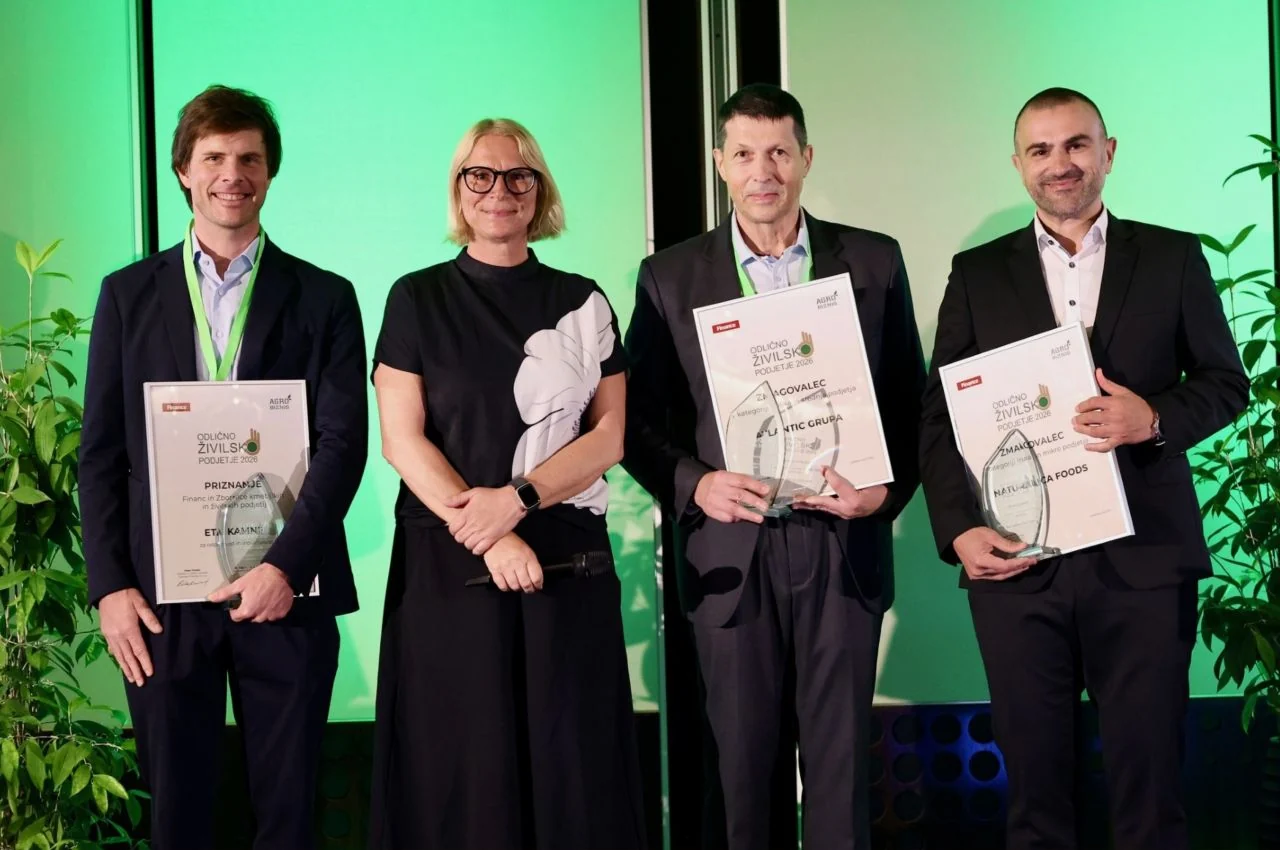 Naturalica Foods receiving the Odlično živilsko podjetje 2026 award