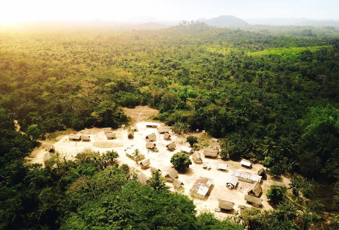 Molly Koyata village from the air