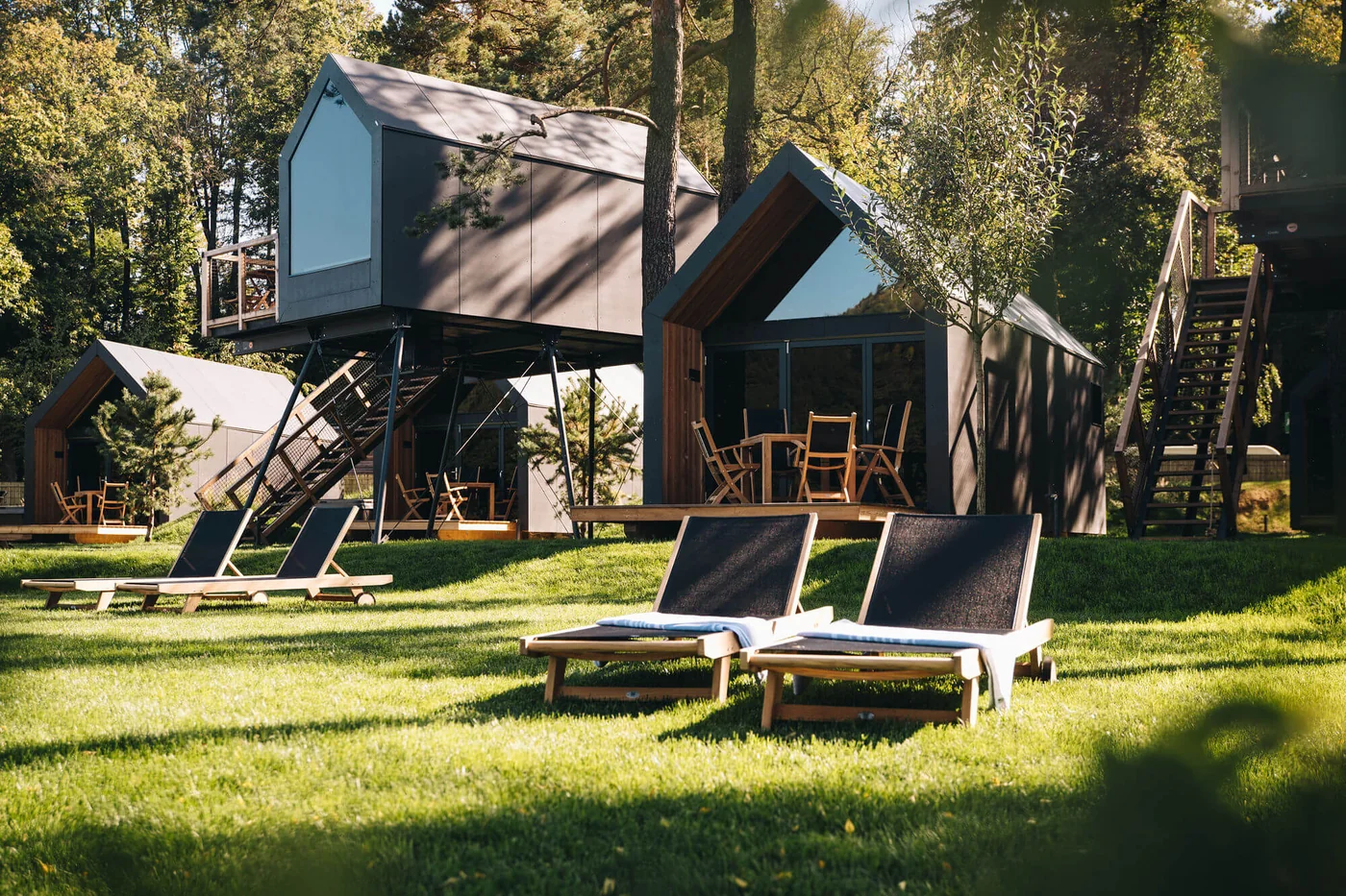 Chocolate Village glamping houses among the trees